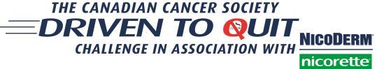 The Canadian Cancer Society Driven to Quit Challenge in Association with NicoDerm