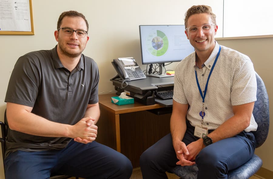 Dr. Steven Villani, family physician, and Dr. Samuel Thrall, Niagara Health Geriatrician