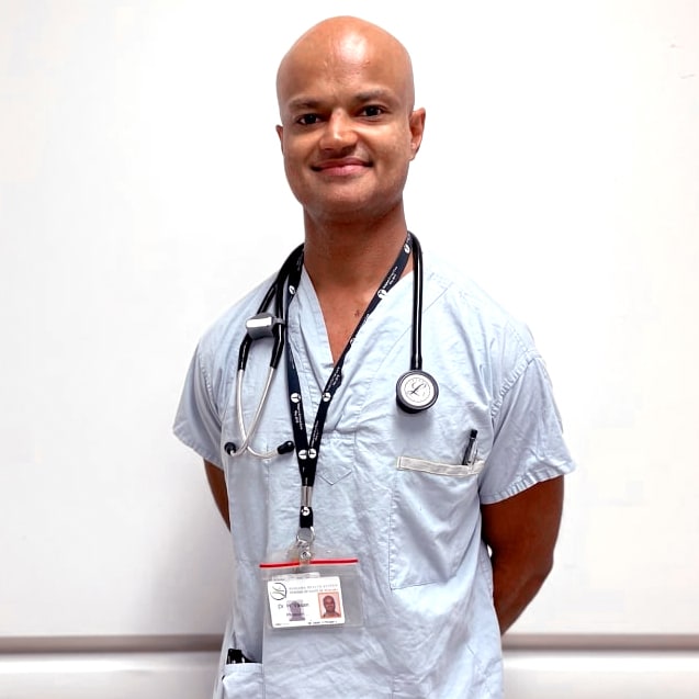 Dr. Hari Vasan, Niagara Health’s Hospital Donation Physician and Medical Director of the Critical Response Team.
