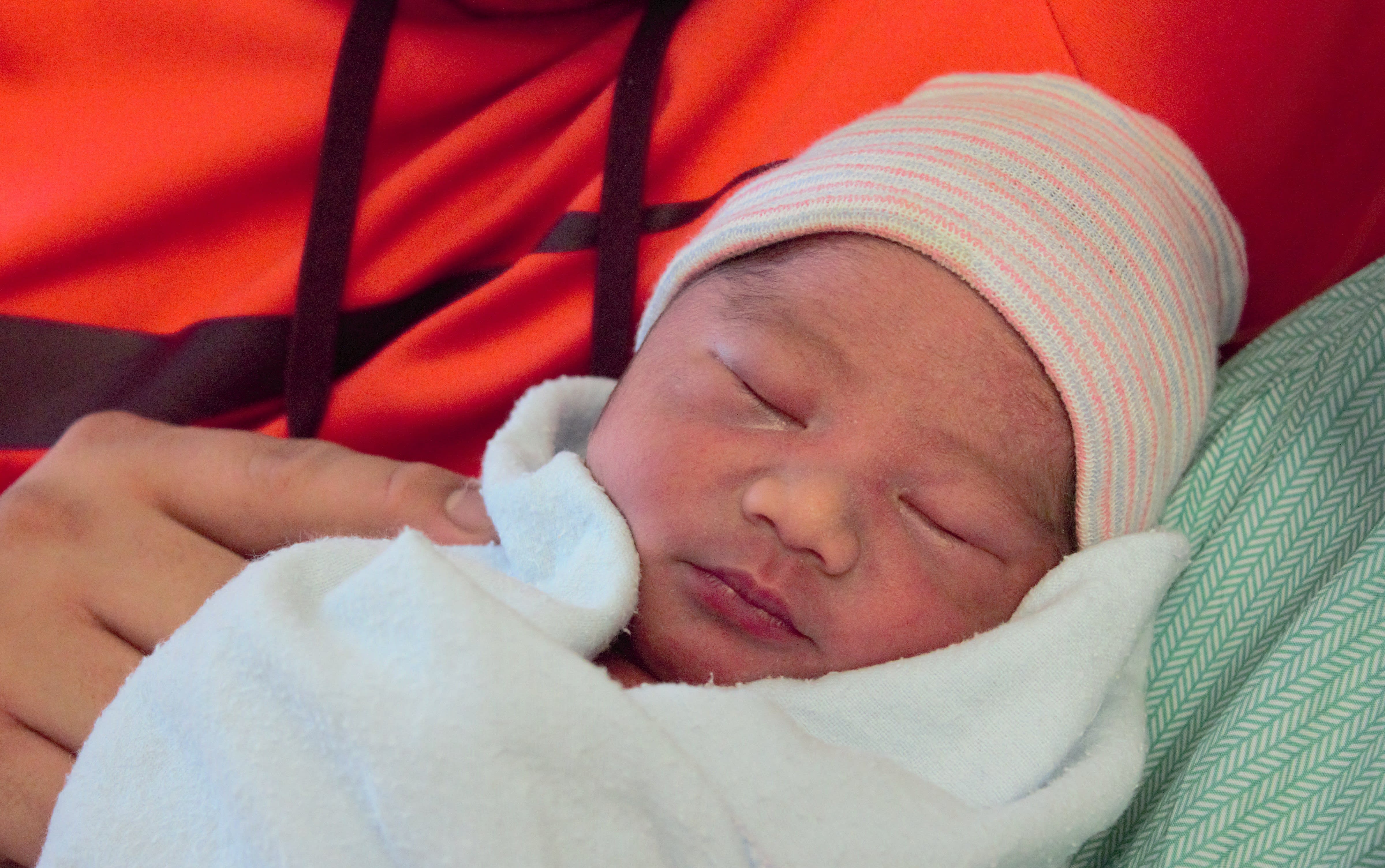 Ella Gabayan and Joseph Ong's second son, and the first baby born at Niagara Health in 2023.