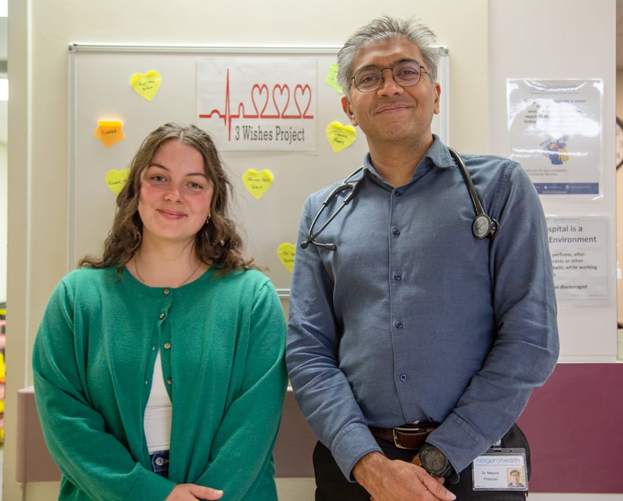 Registerd Nurse Madison Hvilivitzky and Dr. Faraz Masood