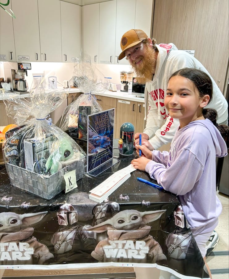Visitors to Ronald McDonald House Family Room on Star Wars Day