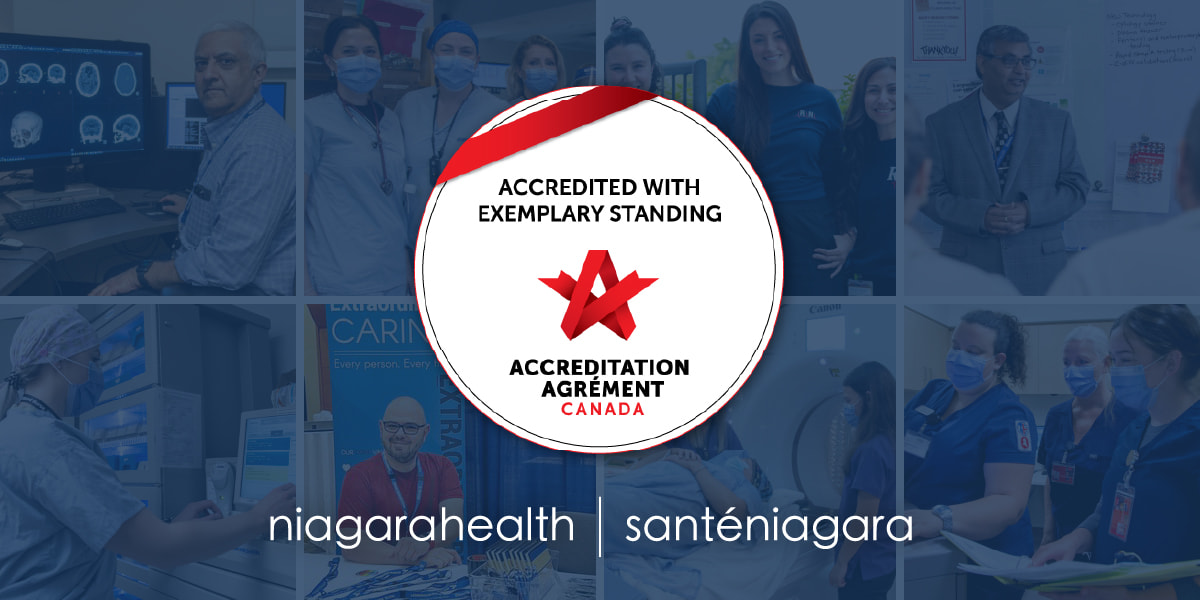 Accreditation Logo and Niagara Health logo
