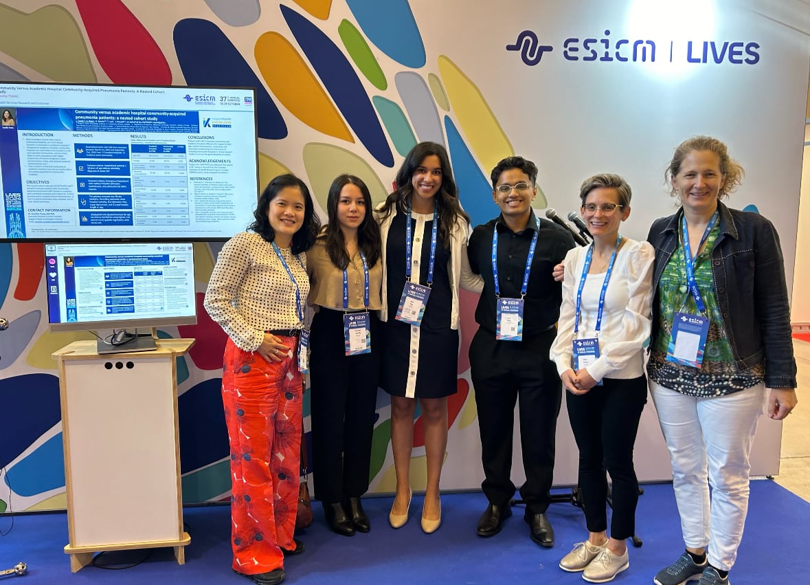A group of NHKI team members at the ESCIM Conference in Barcelona, Spain.