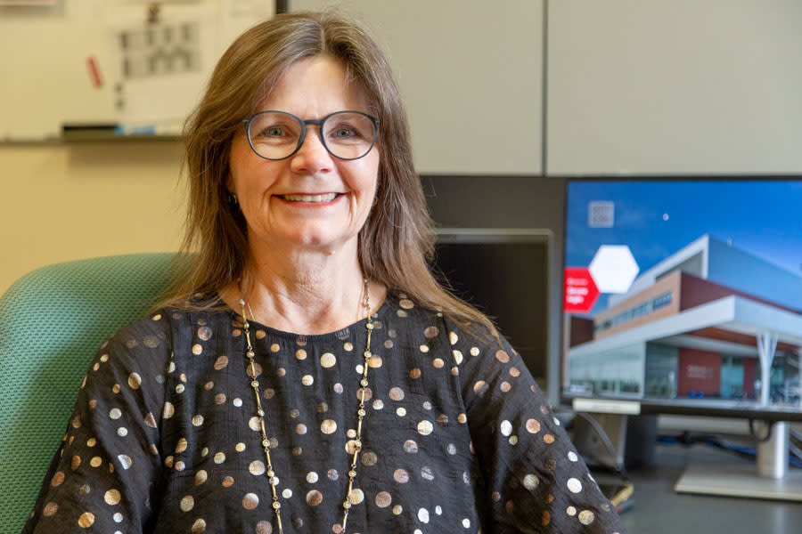 Ruth Peters in her office at the Welland Hospital