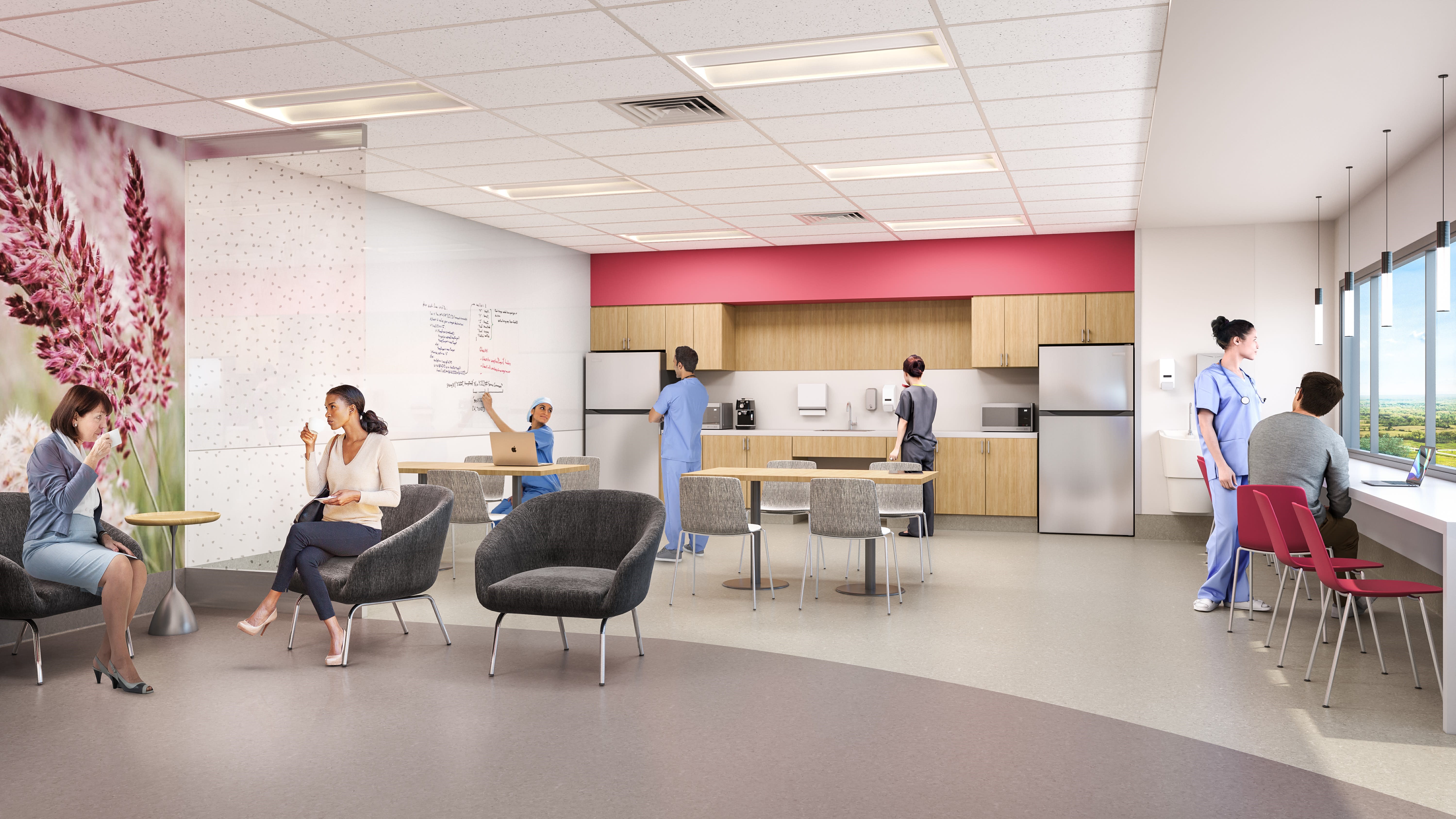 Team Room rendering, South Niagara Hospital 