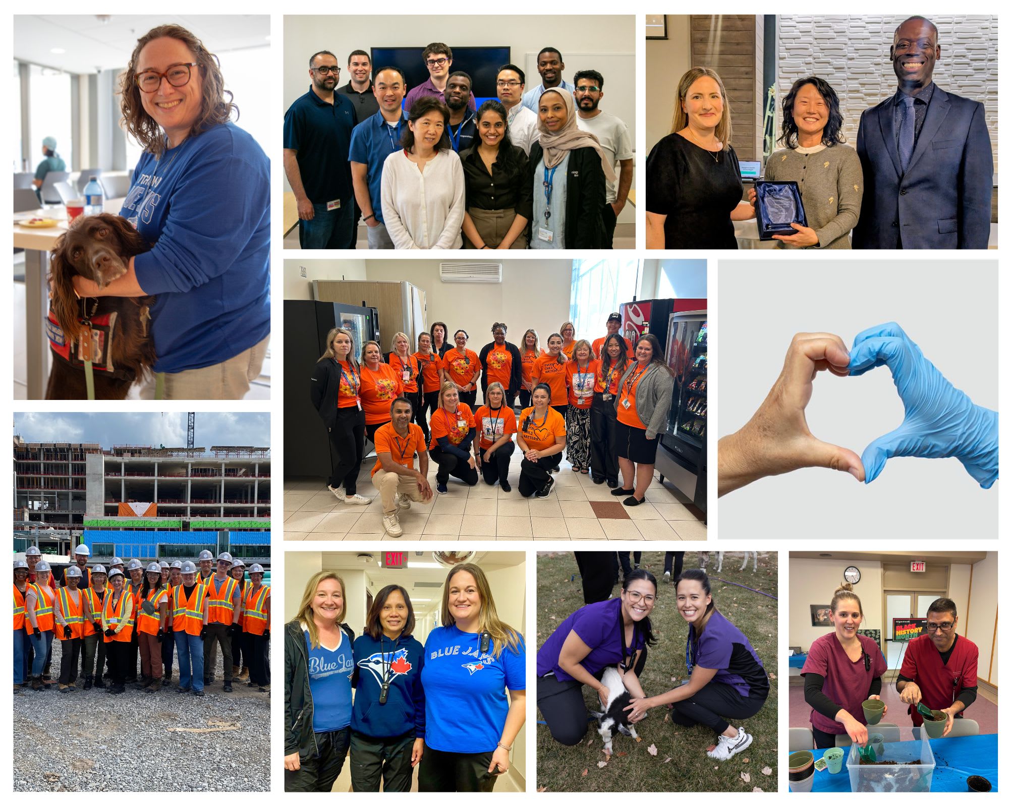 A photo collage of people and events at Niagara Health