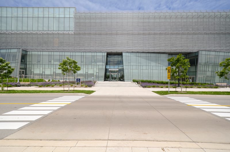 Exterior photo of McMaster University’s Michael G. DeGroote School of Medicine, Niagara Regional Campus