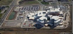 arial photo of the hospital site after construction