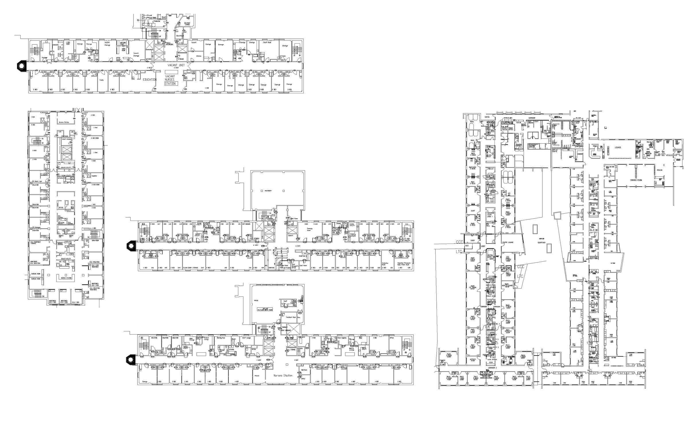Composite floor plan of the Welland Hospital areas included in the renovation project