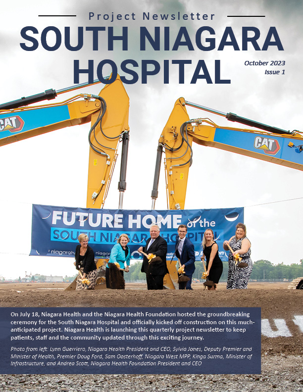 South Niagara Hospital newsletter cover- October 2023